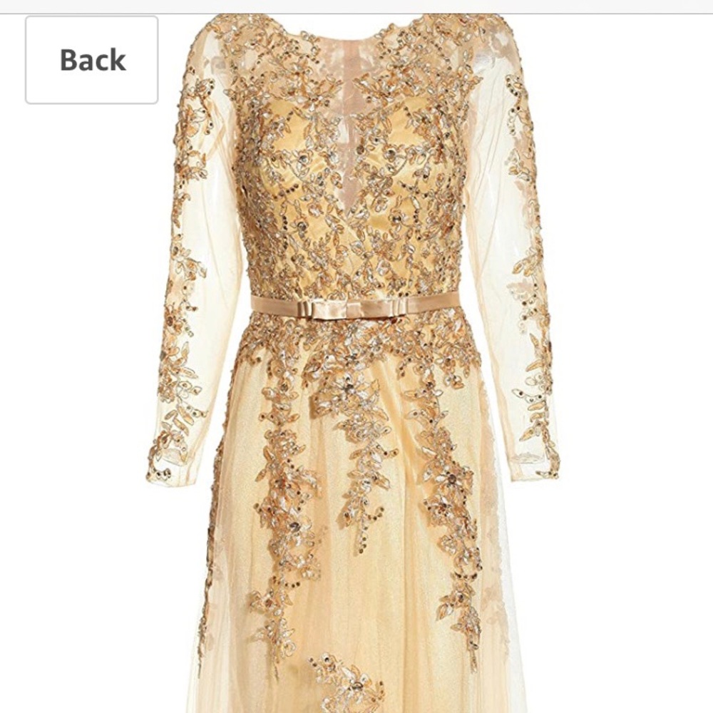 Meier Illusion Ling Sleeve Gown